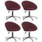 vidaXL Esszimmerstühle 4 Stk. Drehbar Lila Stoff vidaXL Esszimmerstühle 4 Stk. Drehbar Lila Stoff