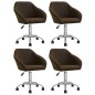 vidaXL Esszimmerstühle 4 Stk. Drehbar Dunkelbraun Stoff vidaXL Esszimmerstühle 4 Stk. Drehbar Dunkelbraun Stoff
