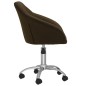 vidaXL Esszimmerstühle 4 Stk. Drehbar Dunkelbraun Stoff vidaXL Esszimmerstühle 4 Stk. Drehbar Dunkelbraun Stoff