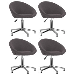 vidaXL Esszimmerstühle 4 Stk. Drehbar Taupe Stoff