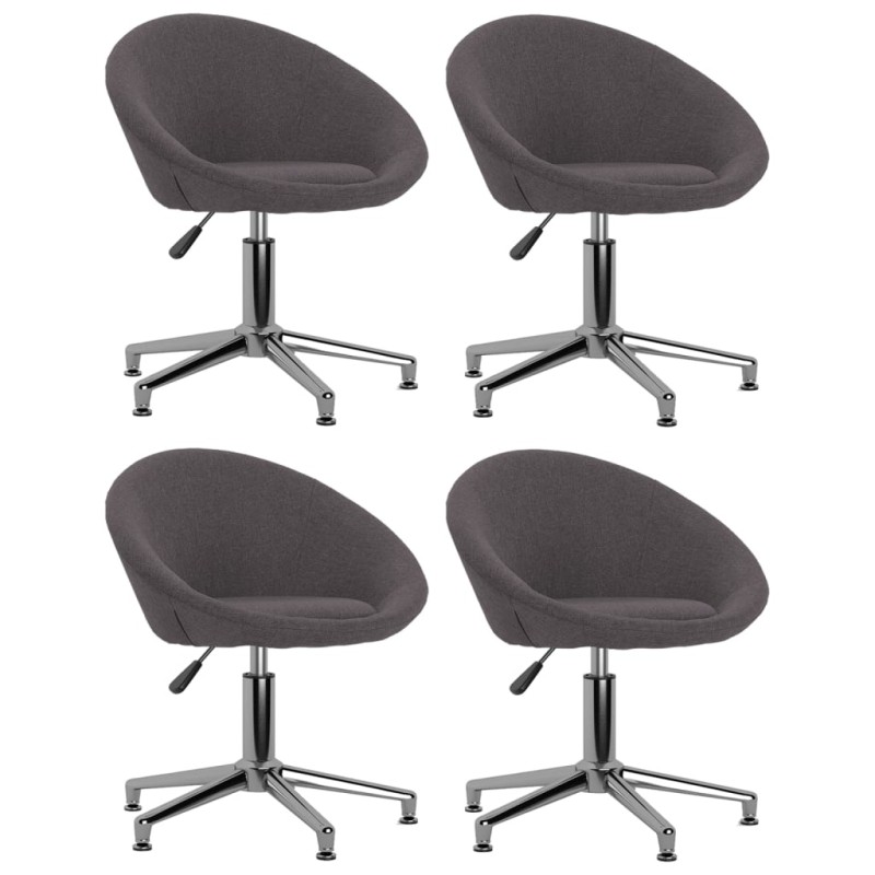 vidaXL Esszimmerstühle 4 Stk. Drehbar Taupe Stoff vidaXL Esszimmerstühle 4 Stk. Drehbar Taupe Stoff