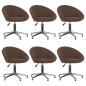 vidaXL Esszimmerstühle 6 Stk. Drehbar Braun Stoff vidaXL Esszimmerstühle 6 Stk. Drehbar Braun Stoff