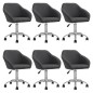 vidaXL Esszimmerstühle 6 Stk. Drehbar Dunkelgrau Stoff vidaXL Esszimmerstühle 6 Stk. Drehbar Dunkelgrau Stoff