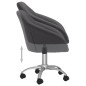 vidaXL Esszimmerstühle 6 Stk. Drehbar Dunkelgrau Stoff vidaXL Esszimmerstühle 6 Stk. Drehbar Dunkelgrau Stoff
