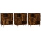 Sideboards 3 Stk. Räuchereiche Holzwerkstoff Sideboards 3 Stk. Räuchereiche Holzwerkstoff