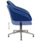 vidaXL Esszimmerstühle 4 Stk. Drehbar Blau Stoff vidaXL Esszimmerstühle 4 Stk. Drehbar Blau Stoff
