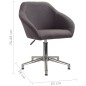 vidaXL Esszimmerstuhl Drehbar Taupe Stoff vidaXL Esszimmerstuhl Drehbar Taupe Stoff