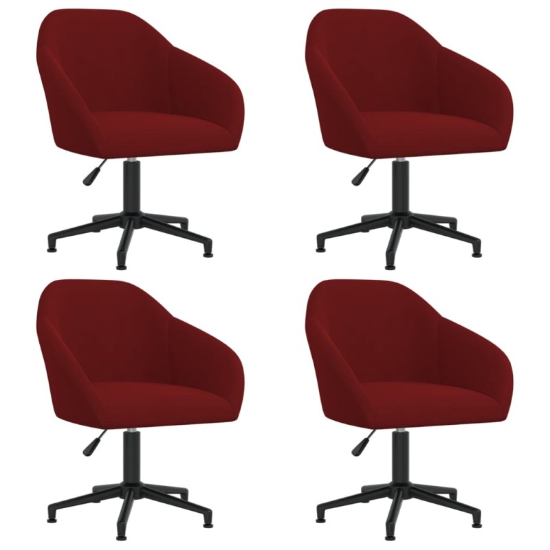 vidaXL Esszimmerstühle 4 Stk. Drehbar Weinrot Samt vidaXL Esszimmerstühle 4 Stk. Drehbar Weinrot Samt