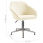 vidaXL Esszimmerstuhl Drehbar Creme Stoff vidaXL Esszimmerstuhl Drehbar Creme Stoff