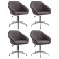 vidaXL Esszimmerstühle 4 Stk. Drehbar Taupe Stoff vidaXL Esszimmerstühle 4 Stk. Drehbar Taupe Stoff