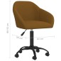 vidaXL Esszimmerstühle 4 Stk. Drehbar Braun Samt vidaXL Esszimmerstühle 4 Stk. Drehbar Braun Samt