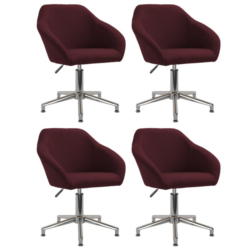 vidaXL Esszimmerstühle 4 Stk. Drehbar Lila Stoff vidaXL Esszimmerstühle 4 Stk. Drehbar Lila Stoff