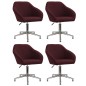 vidaXL Esszimmerstühle 4 Stk. Drehbar Lila Stoff vidaXL Esszimmerstühle 4 Stk. Drehbar Lila Stoff