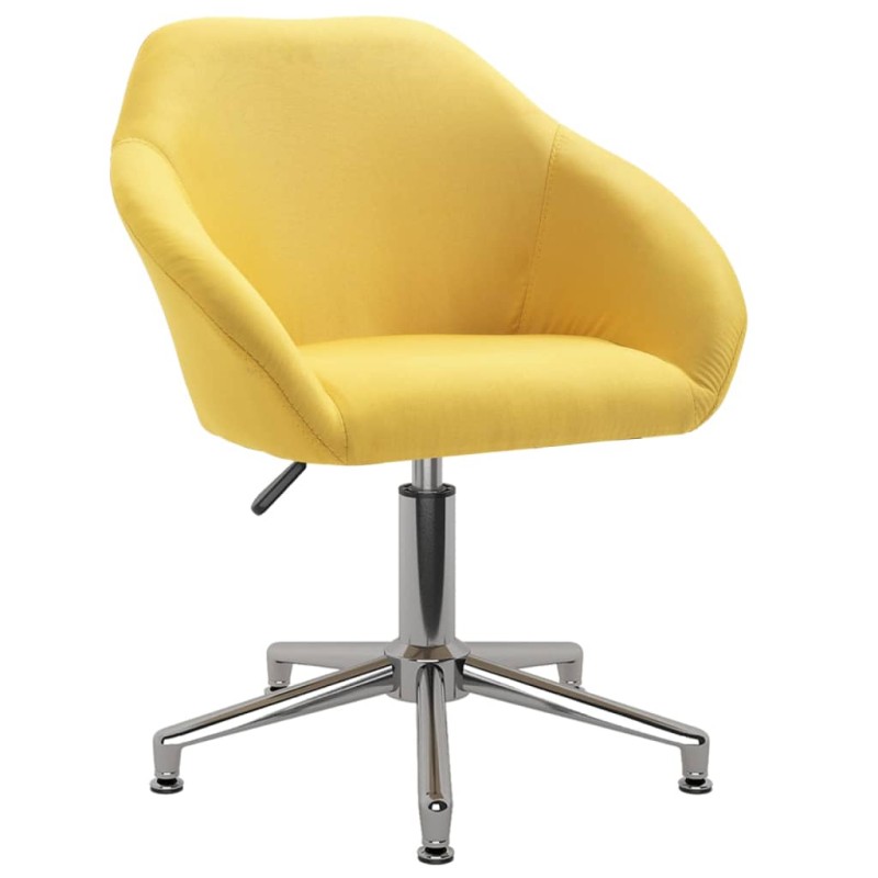 vidaXL Esszimmerstühle 6 Stk. Drehbar Gelb Stoff vidaXL Esszimmerstühle 6 Stk. Drehbar Gelb Stoff