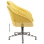 vidaXL Esszimmerstühle 6 Stk. Drehbar Gelb Stoff vidaXL Esszimmerstühle 6 Stk. Drehbar Gelb Stoff