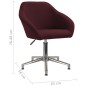 vidaXL Esszimmerstuhl Drehbar Lila Stoff vidaXL Esszimmerstuhl Drehbar Lila Stoff