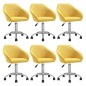 vidaXL Esszimmerstühle 6 Stk. Drehbar Gelb Stoff vidaXL Esszimmerstühle 6 Stk. Drehbar Gelb Stoff
