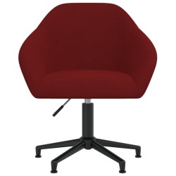 vidaXL Bürostuhl Drehbar Weinrot Samt