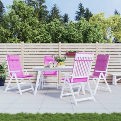 Hochlehner-Auflagen 4 Stk. Rosa Oxford-Gewebe