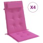 Hochlehner-Auflagen 4 Stk. Rosa Oxford-Gewebe Hochlehner-Auflagen 4 Stk. Rosa Oxford-Gewebe