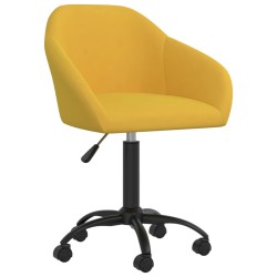 vidaXL Esszimmerstühle 4 Stk. Drehbar Gelb Samt