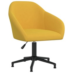 vidaXL Bürostuhl Drehbar Gelb Samt