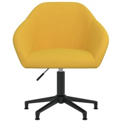 vidaXL Bürostuhl Drehbar Gelb Samt