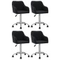 vidaXL Esszimmerstühle 4 Stk. Drehbar Schwarz Stoff vidaXL Esszimmerstühle 4 Stk. Drehbar Schwarz Stoff