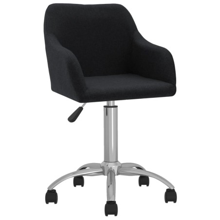 vidaXL Esszimmerstühle 4 Stk. Drehbar Schwarz Stoff