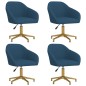 vidaXL Esszimmerstühle 4 Stk. Drehbar Blau Samt vidaXL Esszimmerstühle 4 Stk. Drehbar Blau Samt