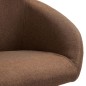 vidaXL Esszimmerstuhl Drehbar Braun Stoff vidaXL Esszimmerstuhl Drehbar Braun Stoff