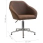 vidaXL Esszimmerstuhl Drehbar Braun Stoff vidaXL Esszimmerstuhl Drehbar Braun Stoff