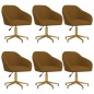 vidaXL Esszimmerstühle 6 Stk. Drehbar Braun Samt vidaXL Esszimmerstühle 6 Stk. Drehbar Braun Samt