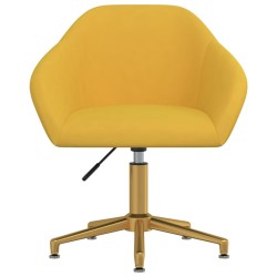 vidaXL Bürostuhl Drehbar Gelb Samt