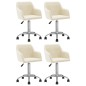 vidaXL Esszimmerstühle 4 Stk. Drehbar Creme Stoff vidaXL Esszimmerstühle 4 Stk. Drehbar Creme Stoff