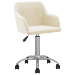 vidaXL Esszimmerstühle 4 Stk. Drehbar Creme Stoff