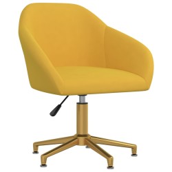 vidaXL Esszimmerstühle 4 Stk. Drehbar Gelb Samt
