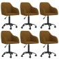 vidaXL Esszimmerstühle 6 Stk. Drehbar Braun Samt vidaXL Esszimmerstühle 6 Stk. Drehbar Braun Samt