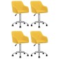 vidaXL Esszimmerstühle 4 Stk. Drehbar Gelb Stoff vidaXL Esszimmerstühle 4 Stk. Drehbar Gelb Stoff