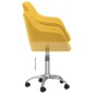 vidaXL Esszimmerstühle 4 Stk. Drehbar Gelb Stoff vidaXL Esszimmerstühle 4 Stk. Drehbar Gelb Stoff