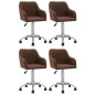 vidaXL Esszimmerstühle 4 Stk. Drehbar Braun Stoff vidaXL Esszimmerstühle 4 Stk. Drehbar Braun Stoff
