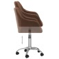 vidaXL Esszimmerstühle 4 Stk. Drehbar Braun Stoff vidaXL Esszimmerstühle 4 Stk. Drehbar Braun Stoff