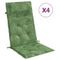 vidaXL Hochlehner-Auflagen 4 Stk. Blattmuster Oxford-Gewebe vidaXL Hochlehner-Auflagen 4 Stk. Blattmuster Oxford-Gewebe