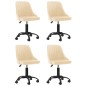 vidaXL Esszimmerstühle 4 Stk. Drehbar Creme Samt vidaXL Esszimmerstühle 4 Stk. Drehbar Creme Samt