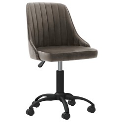 vidaXL Esszimmerstühle 6 Stk. Drehbar Dunkelgrau Samt