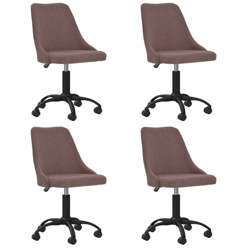 vidaXL Esszimmerstühle 4 Stk. Drehbar Braun Stoff vidaXL Esszimmerstühle 4 Stk. Drehbar Braun Stoff
