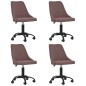 vidaXL Esszimmerstühle 4 Stk. Drehbar Braun Stoff vidaXL Esszimmerstühle 4 Stk. Drehbar Braun Stoff