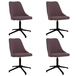 vidaXL Esszimmerstühle 4 Stk. Drehbar Braun Stoff