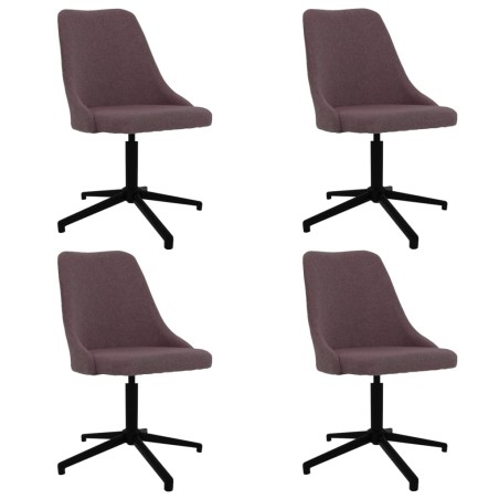 vidaXL Esszimmerstühle 4 Stk. Drehbar Braun Stoff