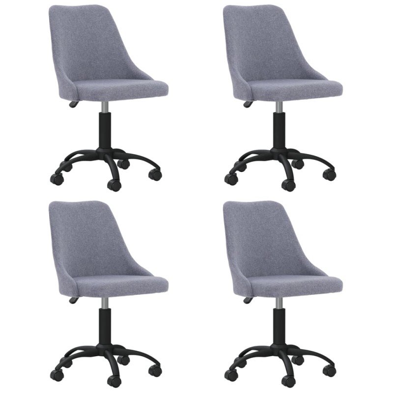 vidaXL Esszimmerstühle 4 Stk. Drehbar Hellgrau Stoff vidaXL Esszimmerstühle 4 Stk. Drehbar Hellgrau Stoff